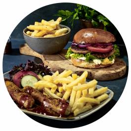 Neue Aktion - Veganuary - Currywurst und Burger